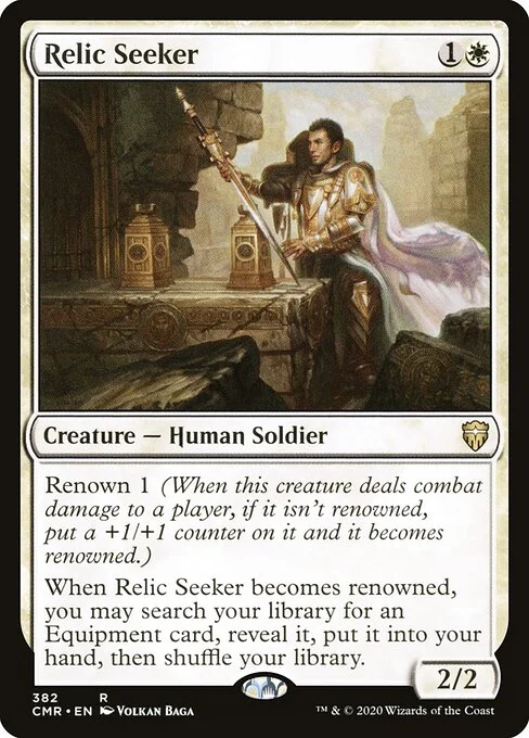 Relic Seeker, carta Magic di tipo Creature — Human Soldier illustrata da Volkan Baǵa
