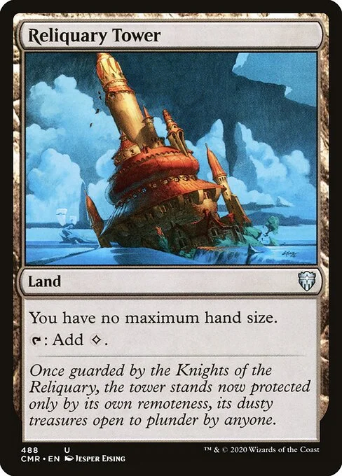 Reliquary Tower, carta Magic di tipo Land illustrata da Jesper Ejsing