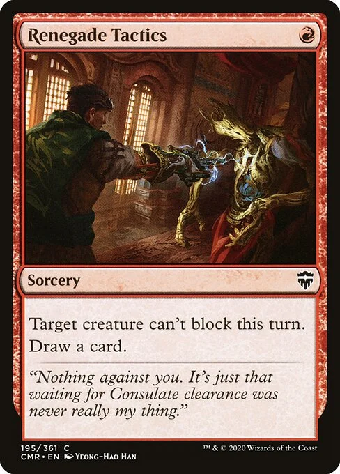 Renegade Tactics, carta Magic di tipo Sorcery illustrata da Yeong-Hao Han