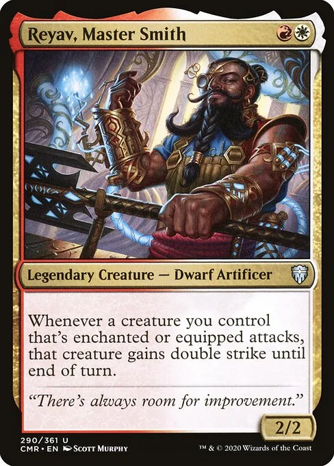Reyav, Master Smith, carta Magic di tipo Legendary Creature — Dwarf Artificer illustrata da Scott Murphy