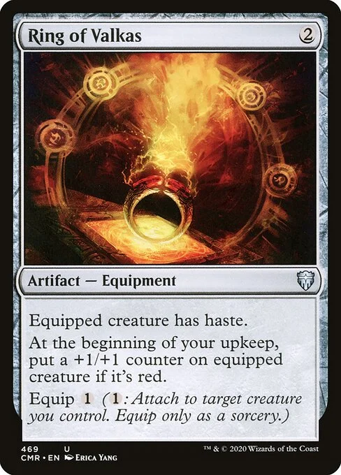 Ring of Valkas, carta Magic di tipo Artifact — Equipment illustrata da Erica Yang