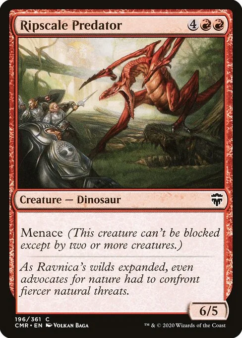 Ripscale Predator, carta Magic di tipo Creature — Dinosaur illustrata da Volkan Baǵa