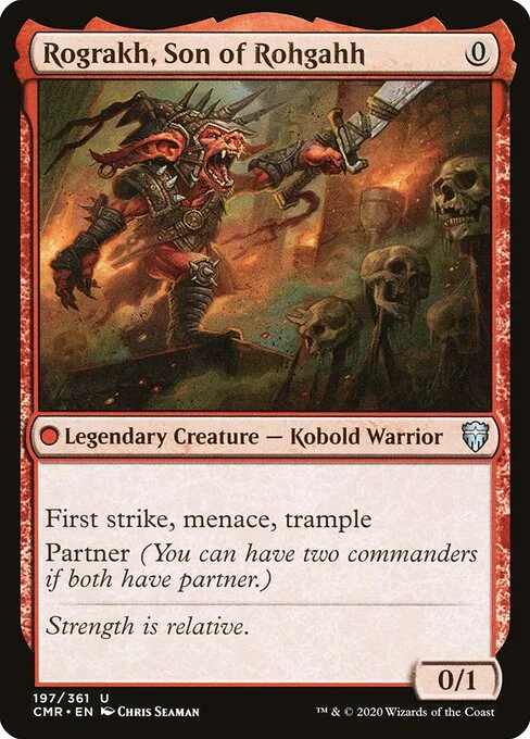 Rograkh, Son of Rohgahh, carta Magic di tipo Legendary Creature — Kobold Warrior illustrata da Chris Seaman