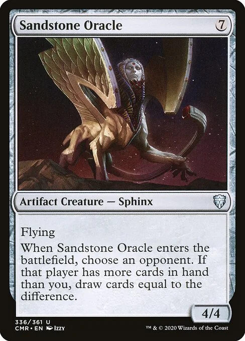 Sandstone Oracle, carta Magic di tipo Artifact Creature — Sphinx illustrata da Izzy