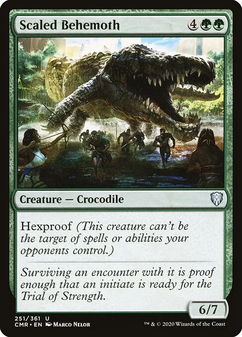 Scaled Behemoth, carta Magic di tipo Creature — Crocodile illustrata da Marco Nelor