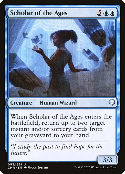 Scholar of the Ages, carta Magic di tipo Creature — Human Wizard illustrata da Micah Epstein