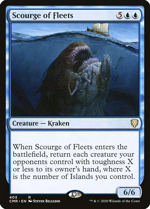 Scourge of Fleets, carta Magic di tipo Creature — Kraken illustrata da Steven Belledin