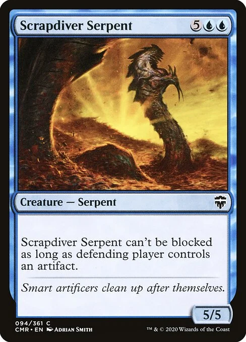Scrapdiver Serpent, carta Magic di tipo Creature — Serpent illustrata da Adrian Smith