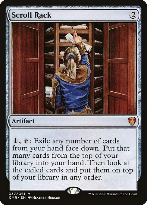 Scroll Rack, carta Magic di tipo Artifact illustrata da Heather Hudson