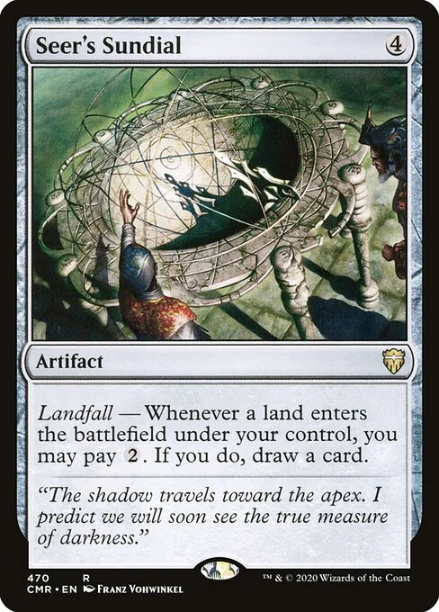 Seer's Sundial, carta Magic di tipo Artifact illustrata da Franz Vohwinkel
