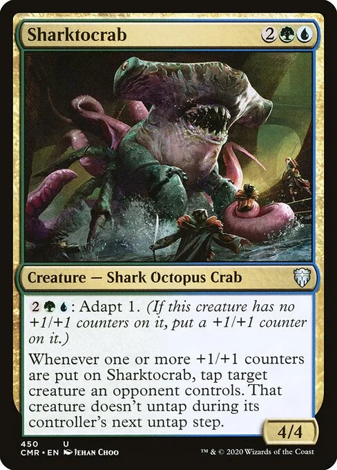 Sharktocrab, carta Magic di tipo Creature — Shark Octopus Crab illustrata da Jehan Choo
