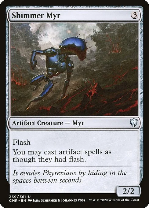 Shimmer Myr, carta Magic di tipo Artifact Creature — Myr illustrata da Jana Schirmer & Johannes Voss
