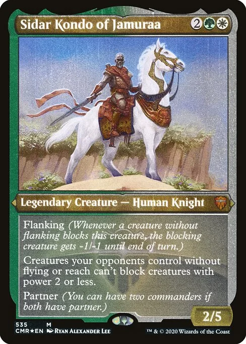 Sidar Kondo of Jamuraa, carta Magic di tipo Legendary Creature — Human Knight illustrata da Ryan Alexander Lee