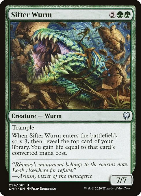Sifter Wurm, carta Magic di tipo Creature — Wurm illustrata da Filip Burburan
