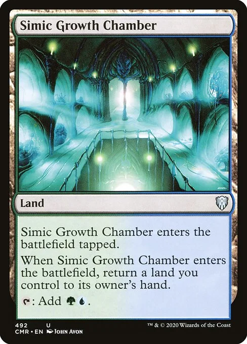 Simic Growth Chamber, carta Magic di tipo Land illustrata da John Avon