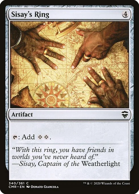 Sisay's Ring, carta Magic di tipo Artifact illustrata da Donato Giancola