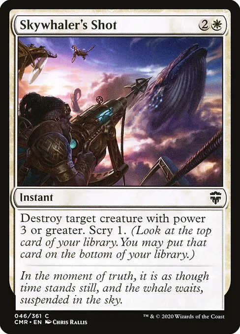 Skywhaler's Shot, carta Magic di tipo Instant illustrata da Chris Rallis
