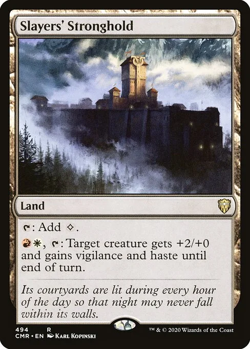 Slayers' Stronghold, carta Magic di tipo Land illustrata da Karl Kopinski