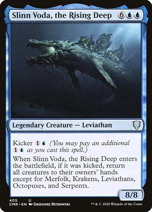 Slinn Voda, the Rising Deep, carta Magic di tipo Legendary Creature — Leviathan illustrata da Grzegorz Rutkowski