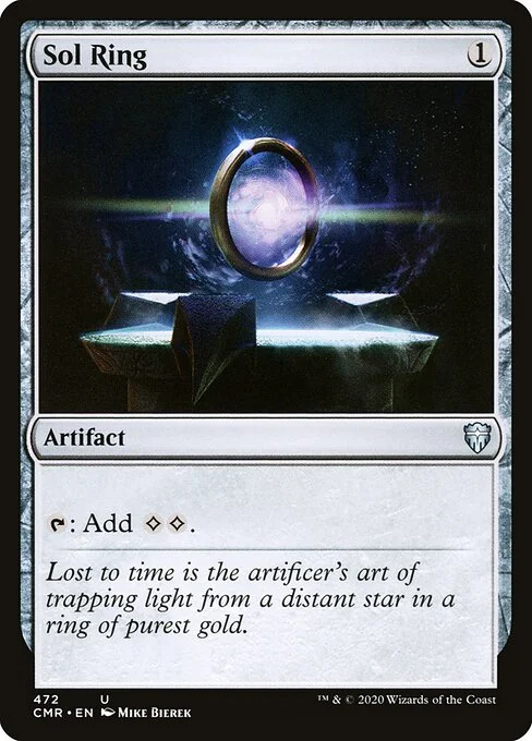 Sol Ring, carta Magic di tipo Artifact illustrata da Mike Bierek