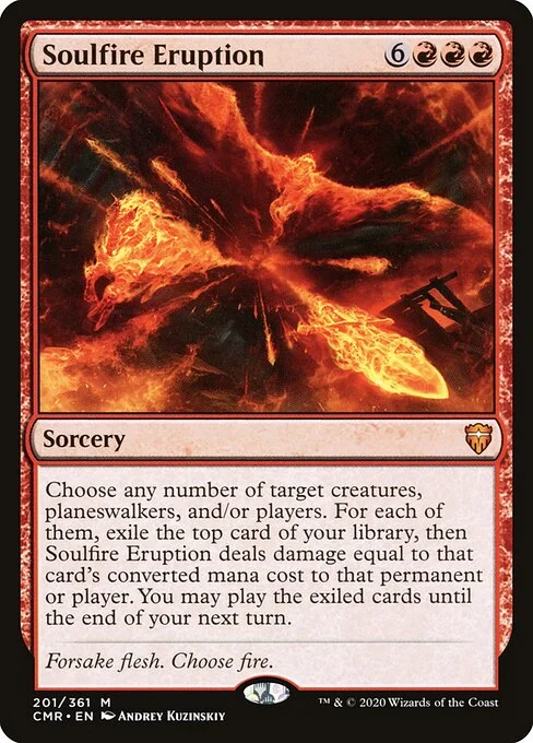 Soulfire Eruption, carta Magic di tipo Sorcery illustrata da Andrey Kuzinskiy