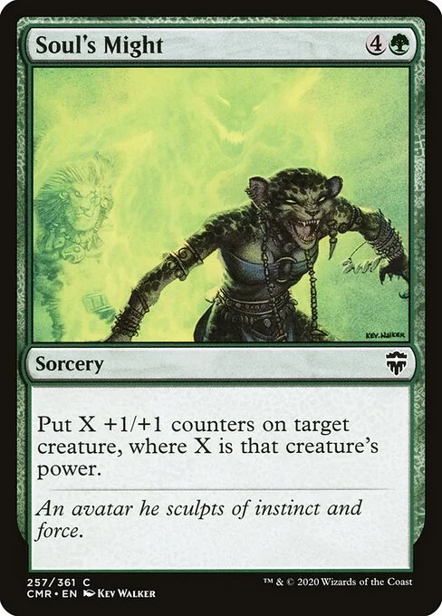 Soul's Might, carta Magic di tipo Sorcery illustrata da Kev Walker