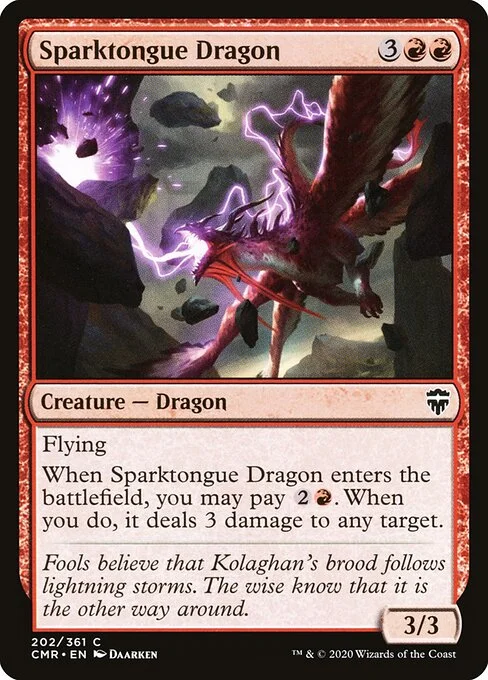Sparktongue Dragon, carta Magic di tipo Creature — Dragon illustrata da Daarken