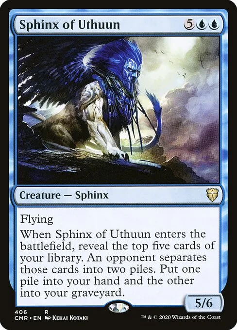 Sphinx of Uthuun, carta Magic di tipo Creature — Sphinx illustrata da Kekai Kotaki