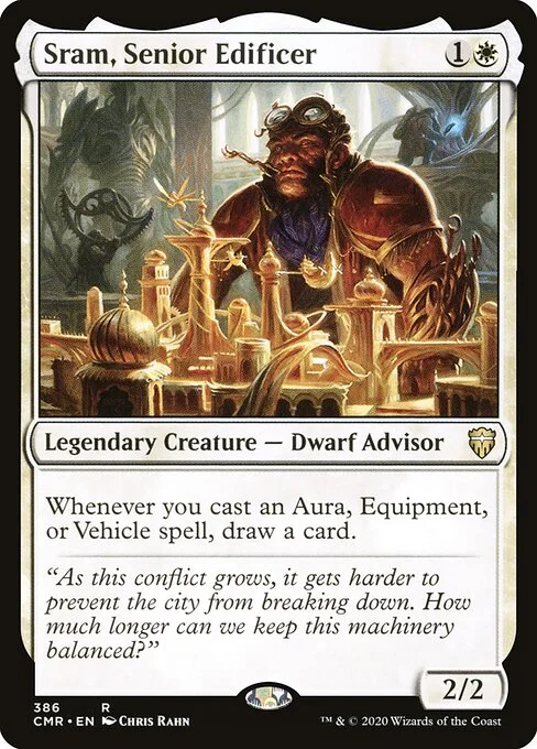 Sram, Senior Edificer, carta Magic di tipo Legendary Creature — Dwarf Advisor illustrata da Chris Rahn