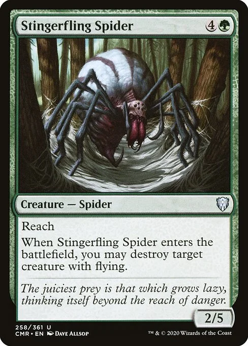 Stingerfling Spider, carta Magic di tipo Creature — Spider illustrata da Dave Allsop