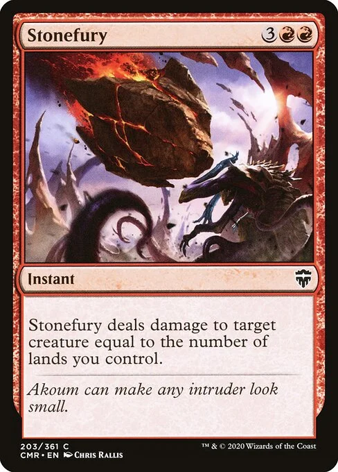 Stonefury, carta Magic di tipo Instant illustrata da Chris Rallis