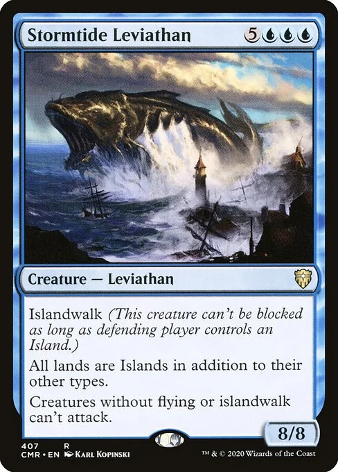 Stormtide Leviathan, carta Magic di tipo Creature — Leviathan illustrata da Karl Kopinski