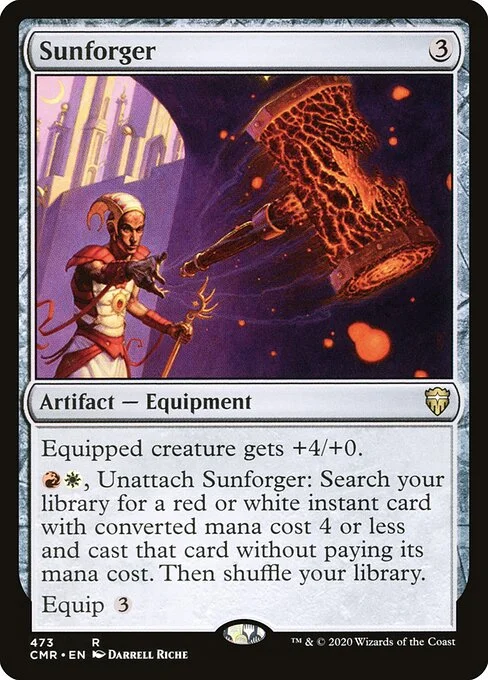 Sunforger, carta Magic di tipo Artifact — Equipment illustrata da Darrell Riche