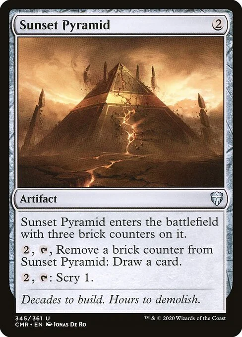 Sunset Pyramid, carta Magic di tipo Artifact illustrata da Jonas De Ro