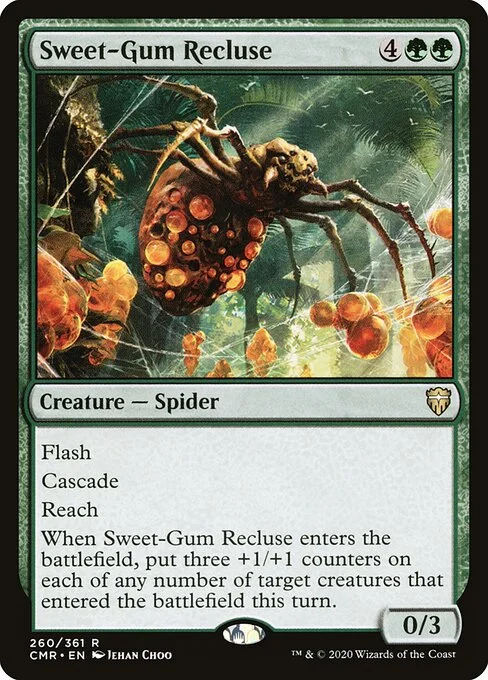 Sweet-Gum Recluse, carta Magic di tipo Creature — Spider illustrata da Jehan Choo