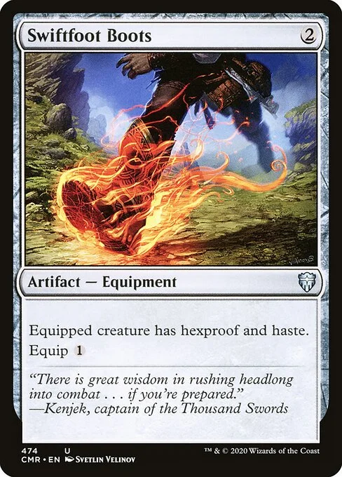 Swiftfoot Boots, carta Magic di tipo Artifact — Equipment illustrata da Svetlin Velinov