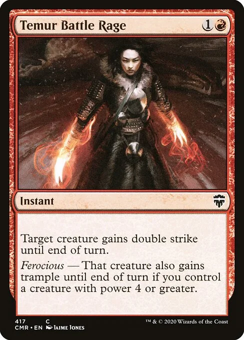 Temur Battle Rage, carta Magic di tipo Instant illustrata da Jaime Jones