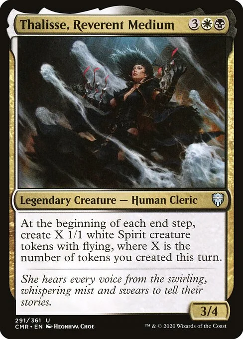 Thalisse, Reverent Medium, carta Magic di tipo Legendary Creature — Human Cleric illustrata da Heonhwa