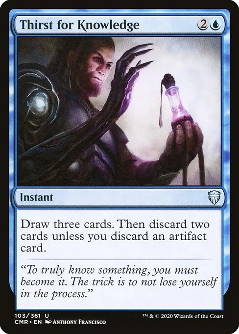Thirst for Knowledge, carta Magic di tipo Instant illustrata da Anthony Francisco