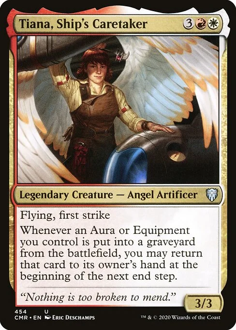 Tiana, Ship's Caretaker, carta Magic di tipo Legendary Creature — Angel Artificer illustrata da Eric Deschamps