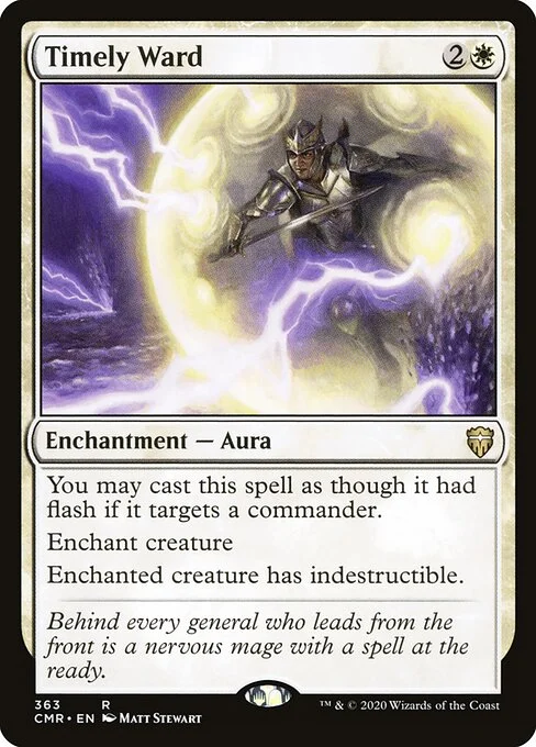 Timely Ward, carta Magic di tipo Enchantment — Aura illustrata da Matt Stewart