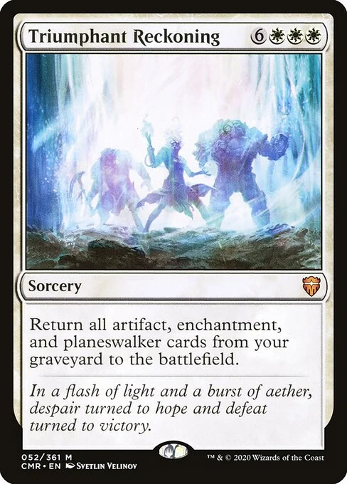 Triumphant Reckoning, carta Magic di tipo Sorcery illustrata da Svetlin Velinov
