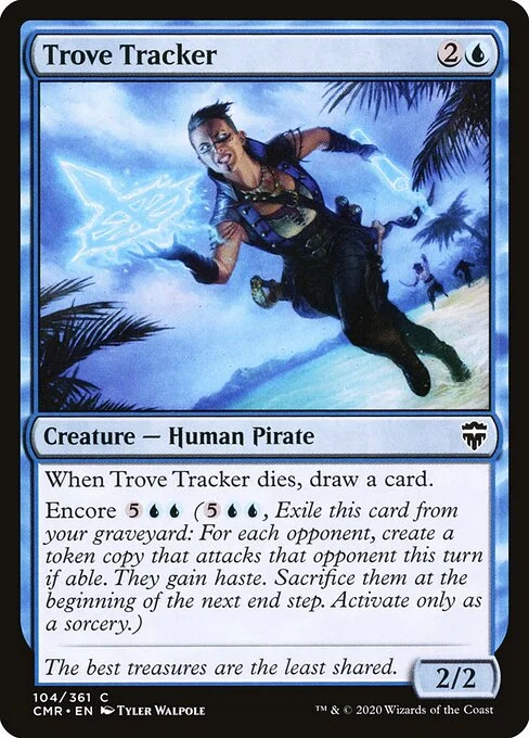 Trove Tracker, carta Magic di tipo Creature — Human Pirate illustrata da Tyler Walpole