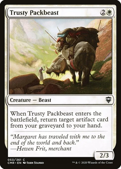 Trusty Packbeast, carta Magic di tipo Creature — Beast illustrata da John Stanko