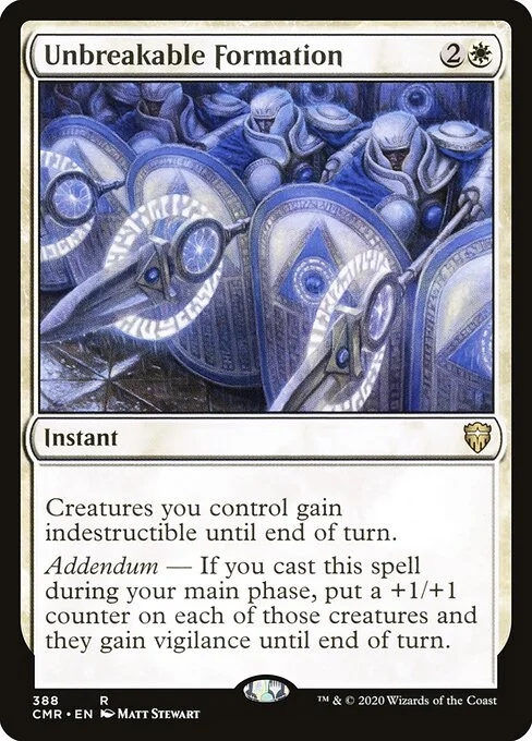 Unbreakable Formation, carta Magic di tipo Instant illustrata da Matt Stewart