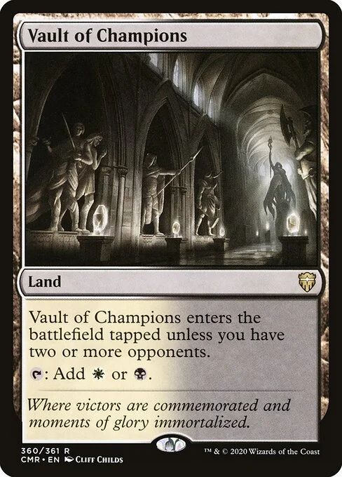 Vault of Champions, carta Magic di tipo Land illustrata da Cliff Childs