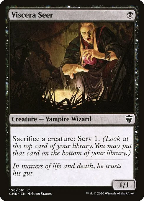 Viscera Seer, carta Magic di tipo Creature — Vampire Wizard illustrata da John Stanko