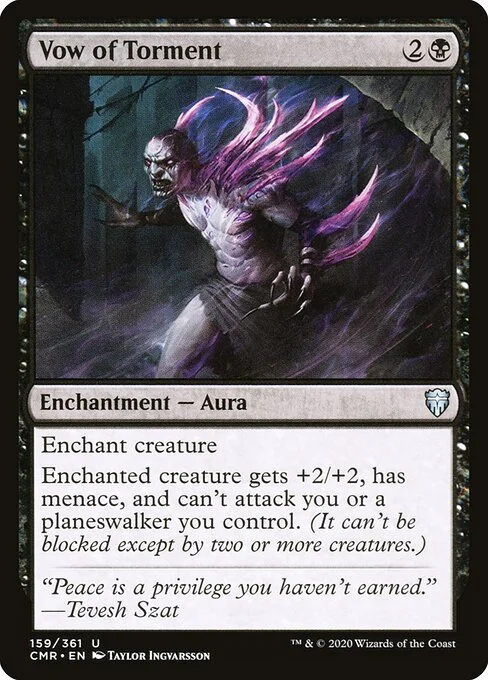 Vow of Torment, carta Magic di tipo Enchantment — Aura illustrata da Taylor Ingvarsson