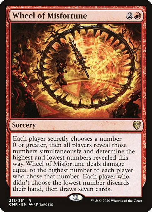 Wheel of Misfortune, carta Magic di tipo Sorcery illustrata da J.P. Targete