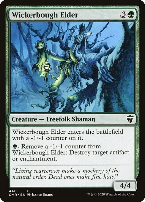 Wickerbough Elder, carta Magic di tipo Creature — Treefolk Shaman illustrata da Jesper Ejsing